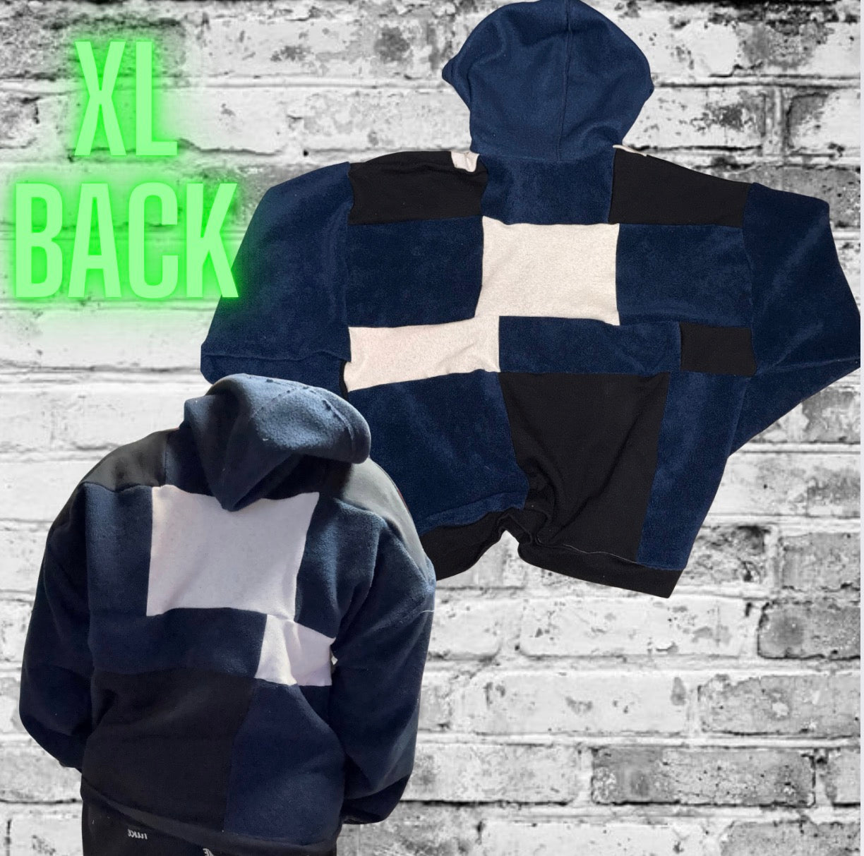 XL Patchwork Hoodie READY TO SHIP