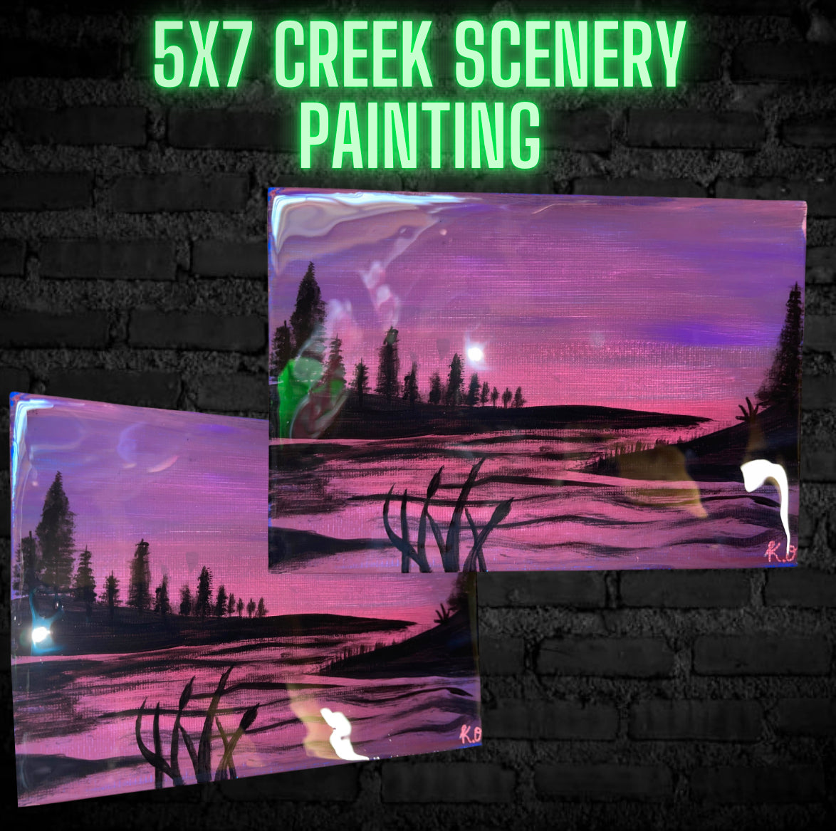 5x7 Creek Scenery PAINTING