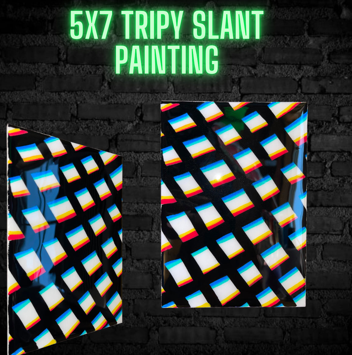 5x7 trippy slant PAINTING