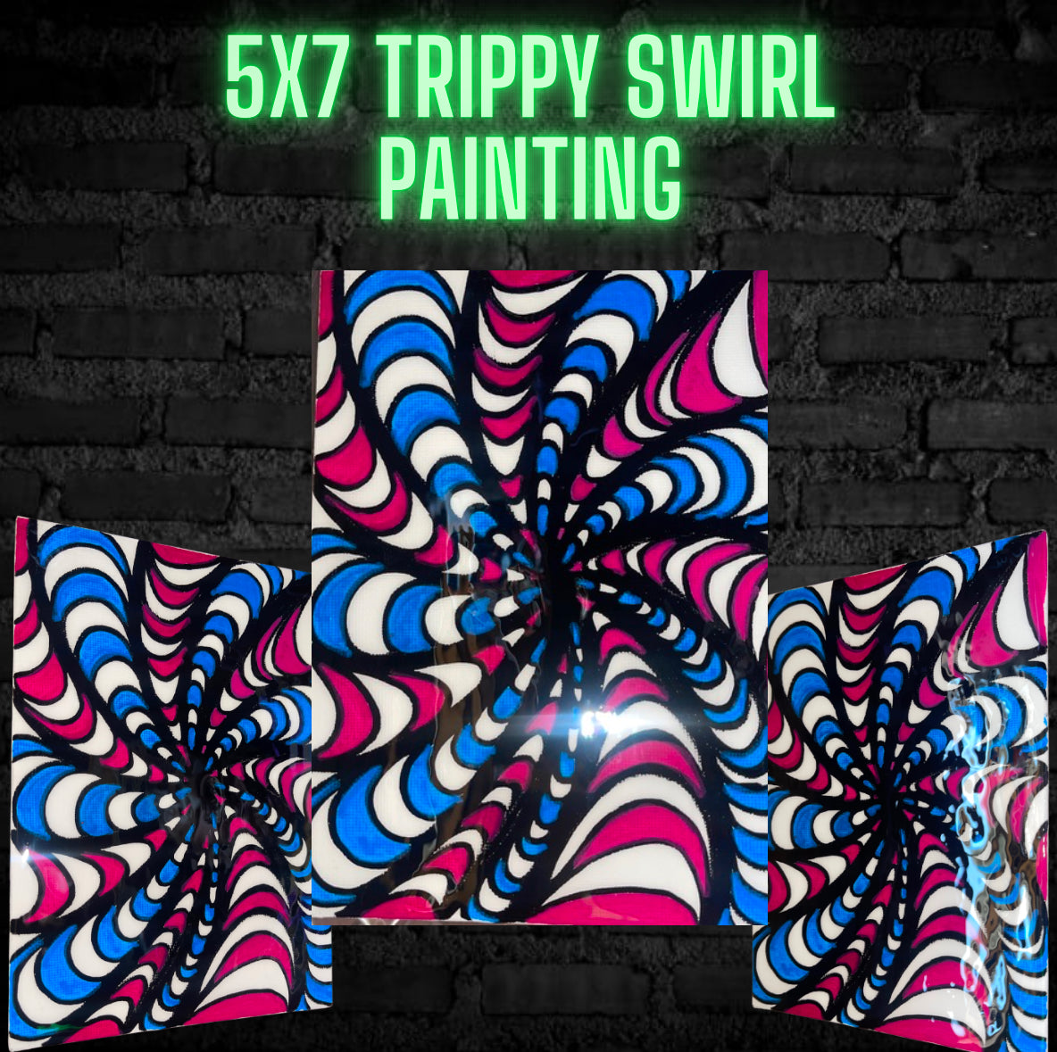 5x7 Trippy Swirl PAINTING