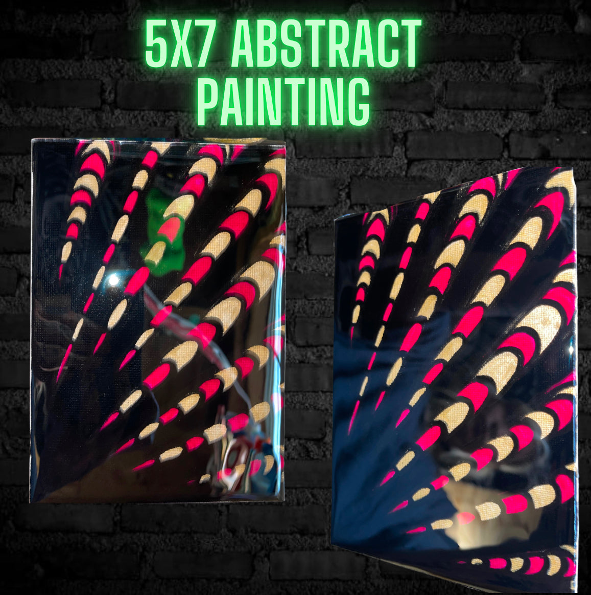 5x7 trippy abstract PAINTING