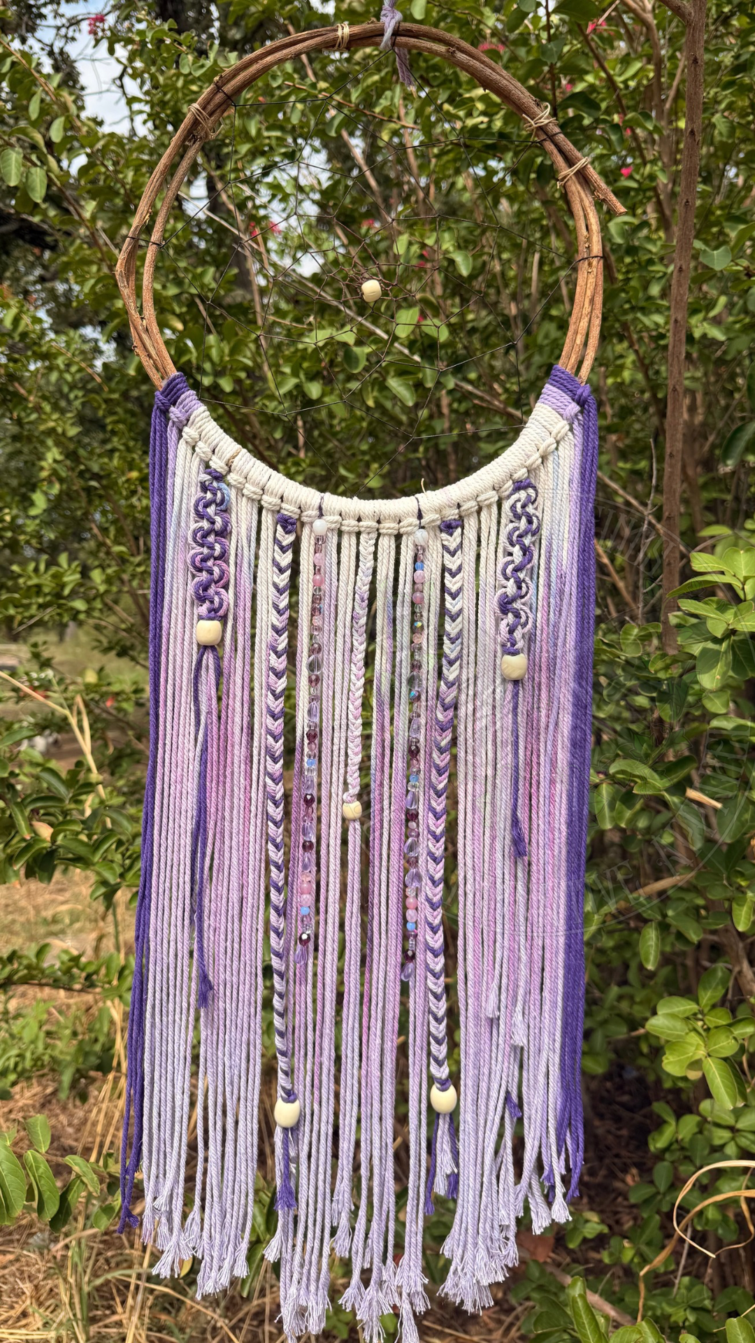12x33 Ombre purple Macrame Dream Catcher READY TO SHIP