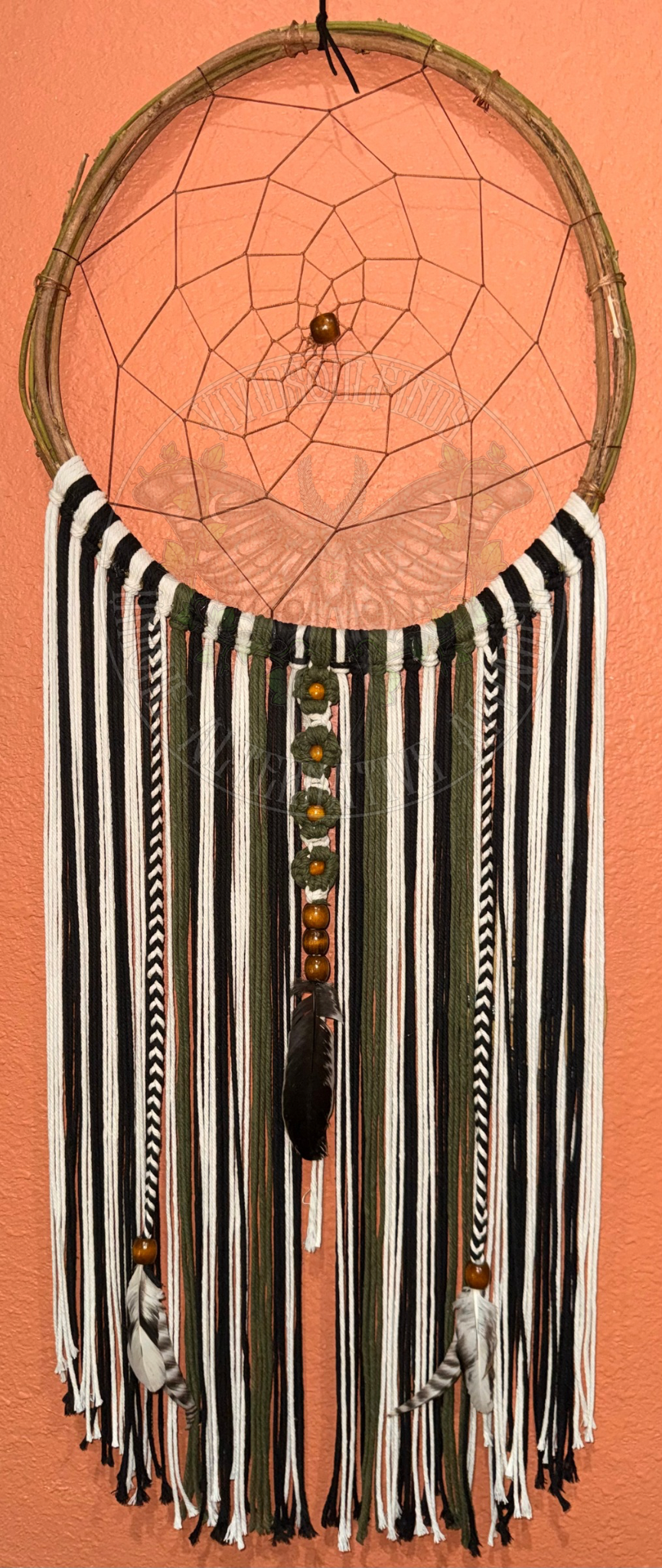 14x37 Flower Macrame Dream Catcher READY TO SHIP