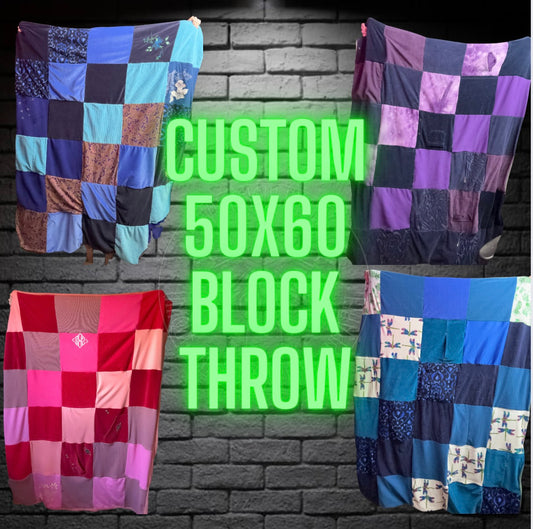 Custom Block Throw Blanket