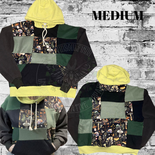 Medium Cottagecore ColorBlock Hoodie READY TO SHIP