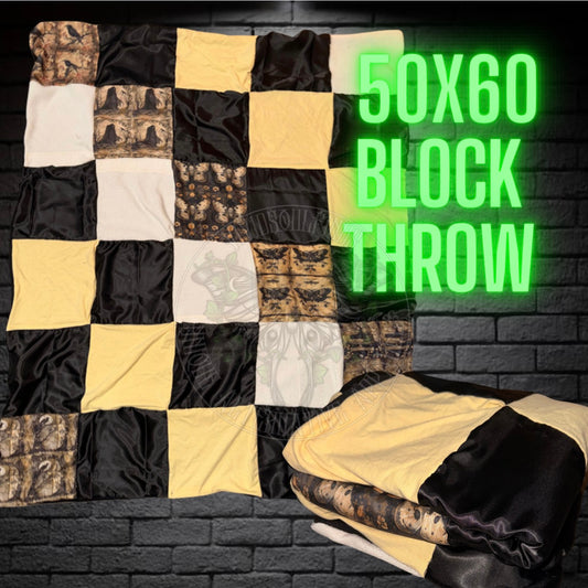 Bug Print Block Throw READY TO SHIP