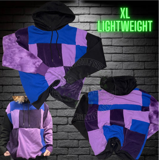 XL Galaxy color lightweight patchwork Hoodie READY TO SHIP