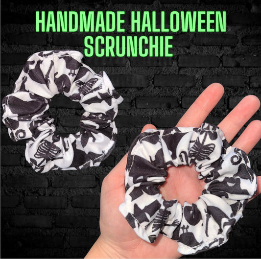 Handmade Halloween scrunchie READY TO SHIP