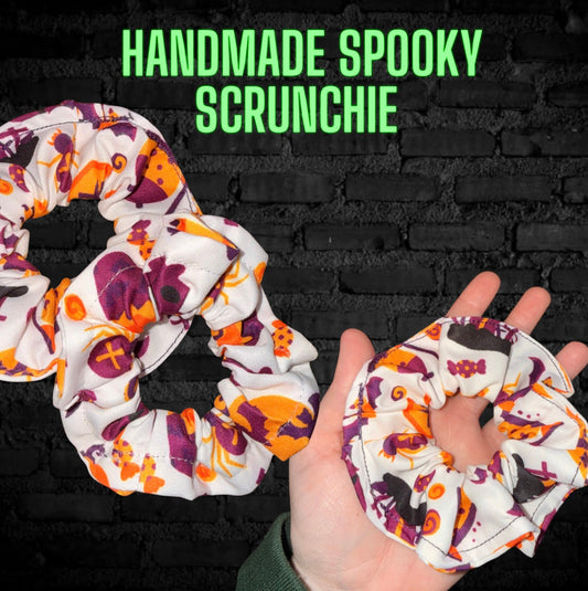 Handmade Spooky Scrunchie READY TO SHIP