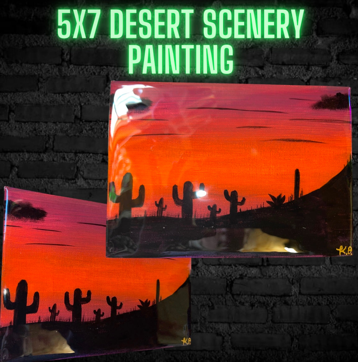 5x7 Desert Scenery PAINTING
