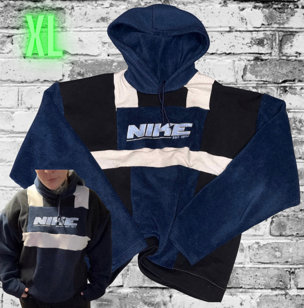 XL Patchwork Hoodie READY TO SHIP