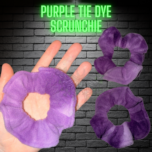 Purple Tie dye Scrunchie READY TO SHIP
