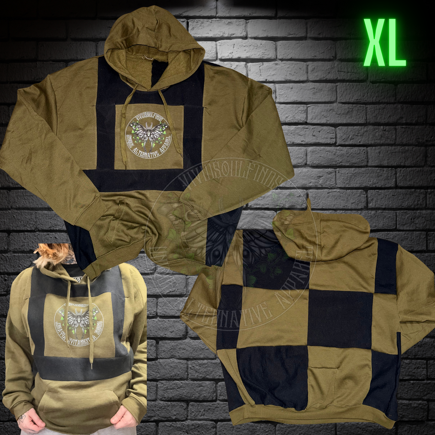 XL Exclusive VSF logo patchwork Hoodie READY TO SHIP