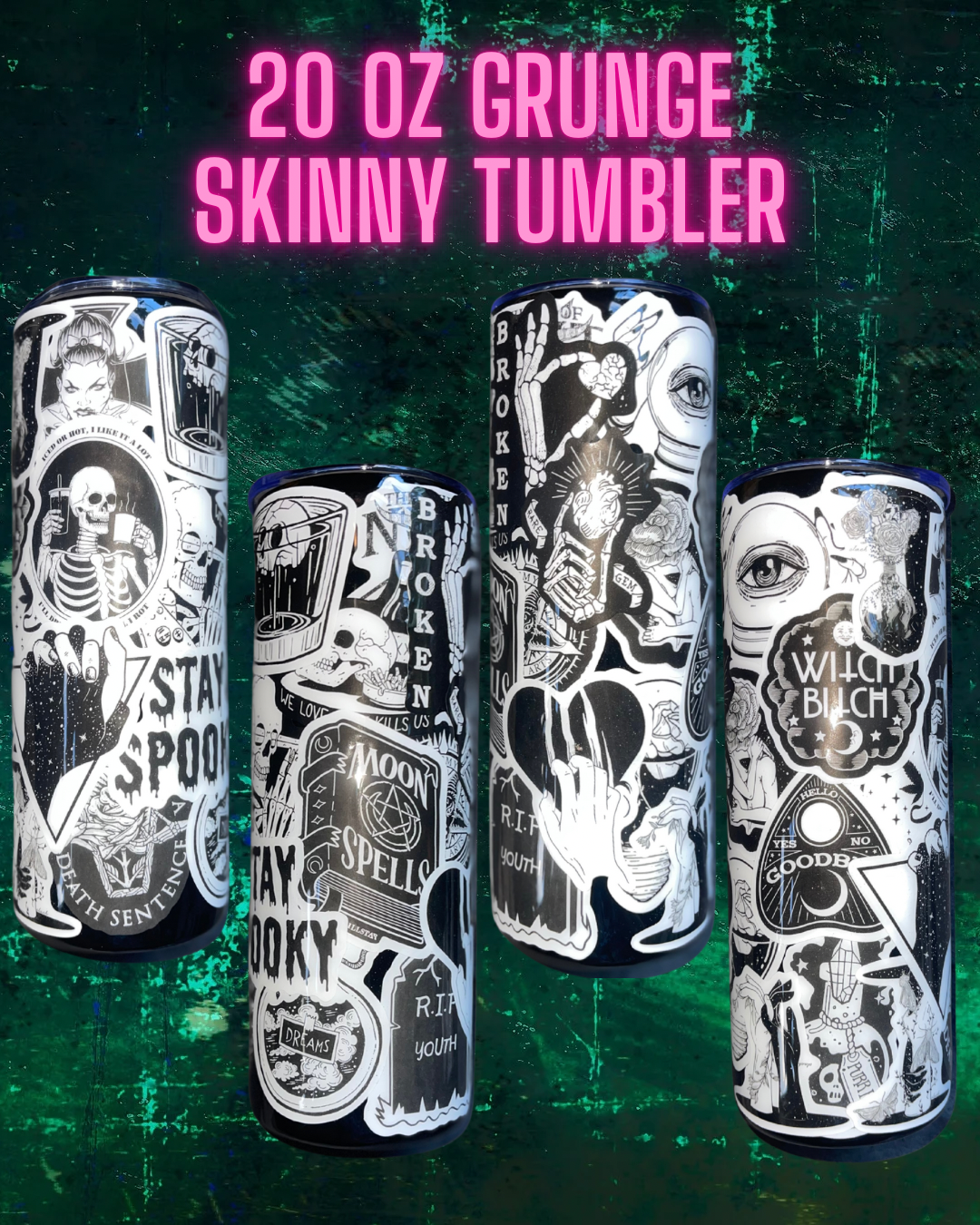 Grunge Sticker 20 OZ Tumbler READY TO SHIP
